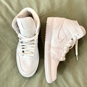 White Nike Air Jordons—Women’s